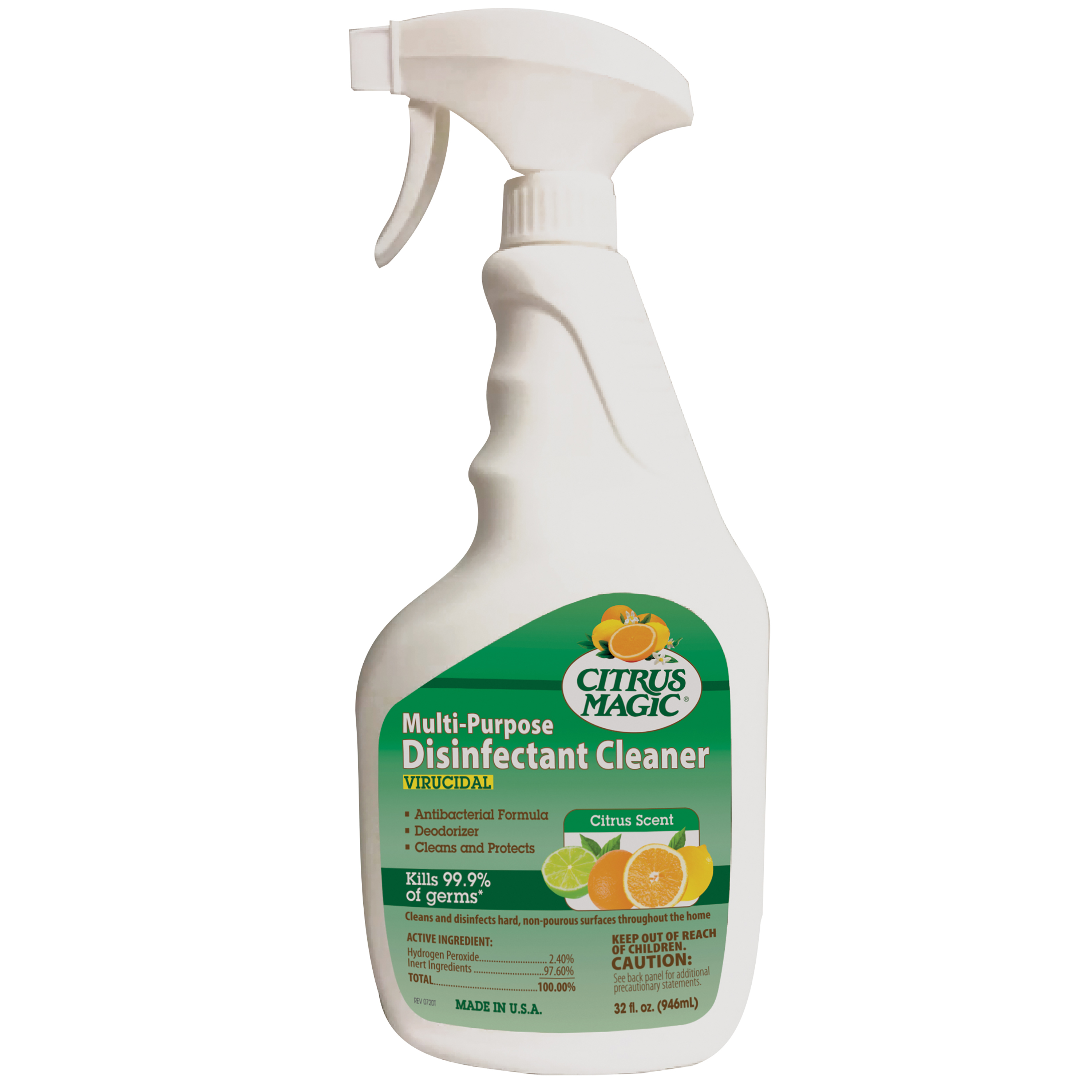 Citrus Magic Multi-Purpose Disinfectant Cleaner, Citrus, 32-Fluid Ounce
